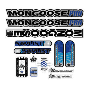 2001 Mongoose -Stylist Decal set for Yellow frame