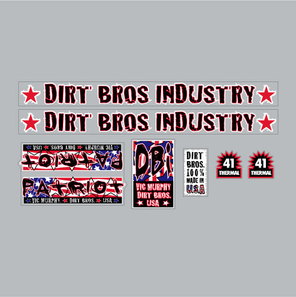 Dirt Bros. - Patriot on clear decal set