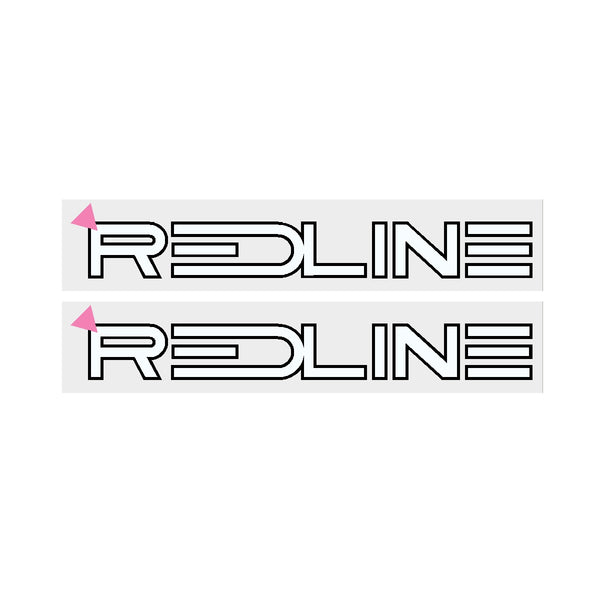 1985 Redline fork decals - white (catalog fork) | BMX Products USA