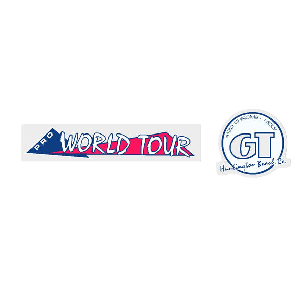 1986 GT BMX Pro World Tour handle bar set - clear - fluoro pink