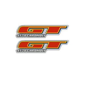 1994 GT BMX "4130 CHROMOLY"  fork decals - chrome