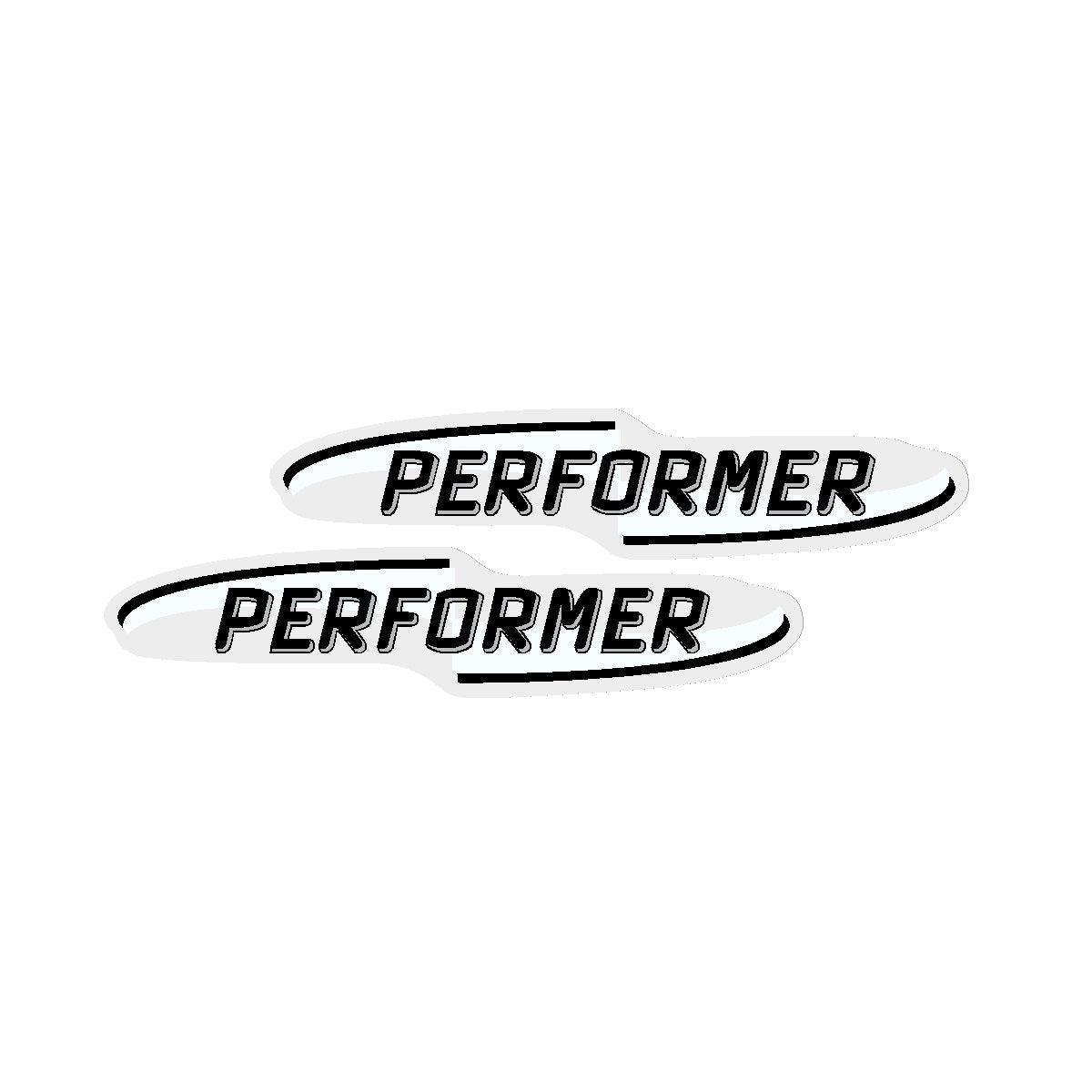 1998 GT BMX - Performer - top tube decals - Black, Silver & White for ...