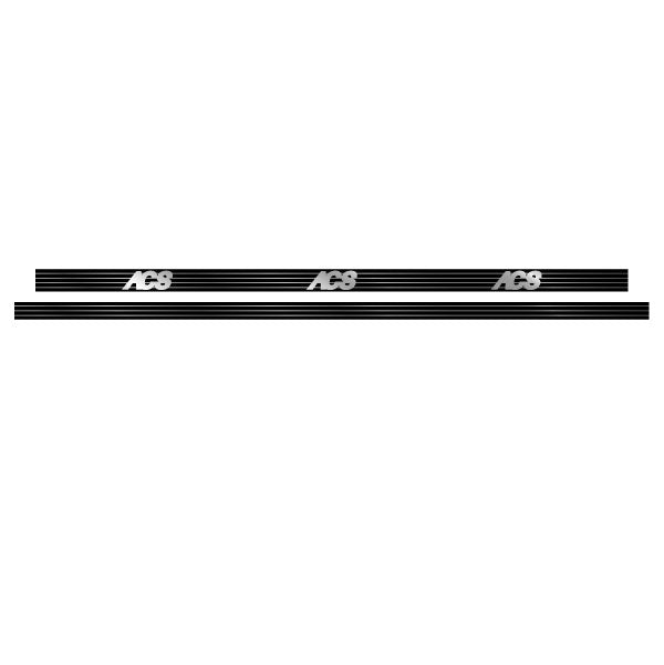ACS - ROTOR decal - BLACK on chrome | BMX Products USA