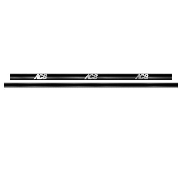 ACS - ROTOR decal - BLACK on chrome | BMX Products USA