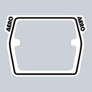 AERO - Mesh Raceplate DECAL ONLY - WHITE