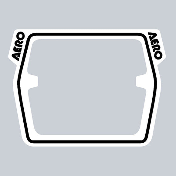AERO - Mesh Raceplate DECAL ONLY - WHITE