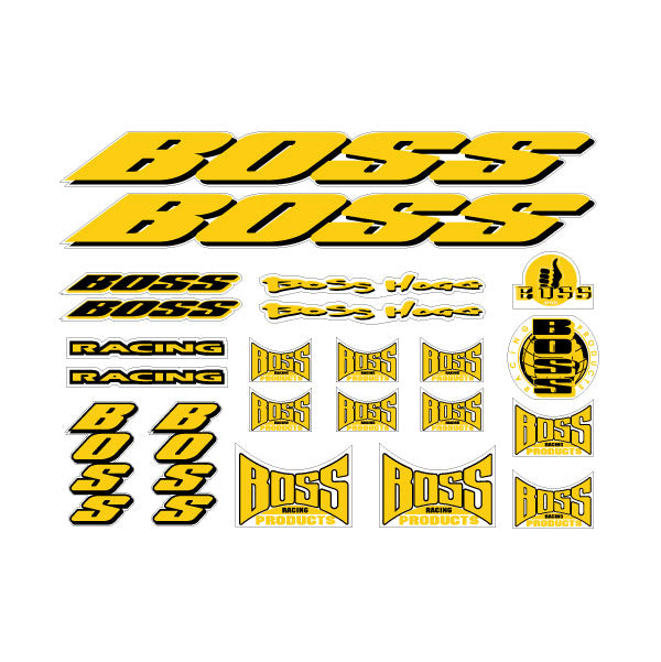 BOSS Racing - BOSS HOGG - yellow-black - decal set | BMX Products USA