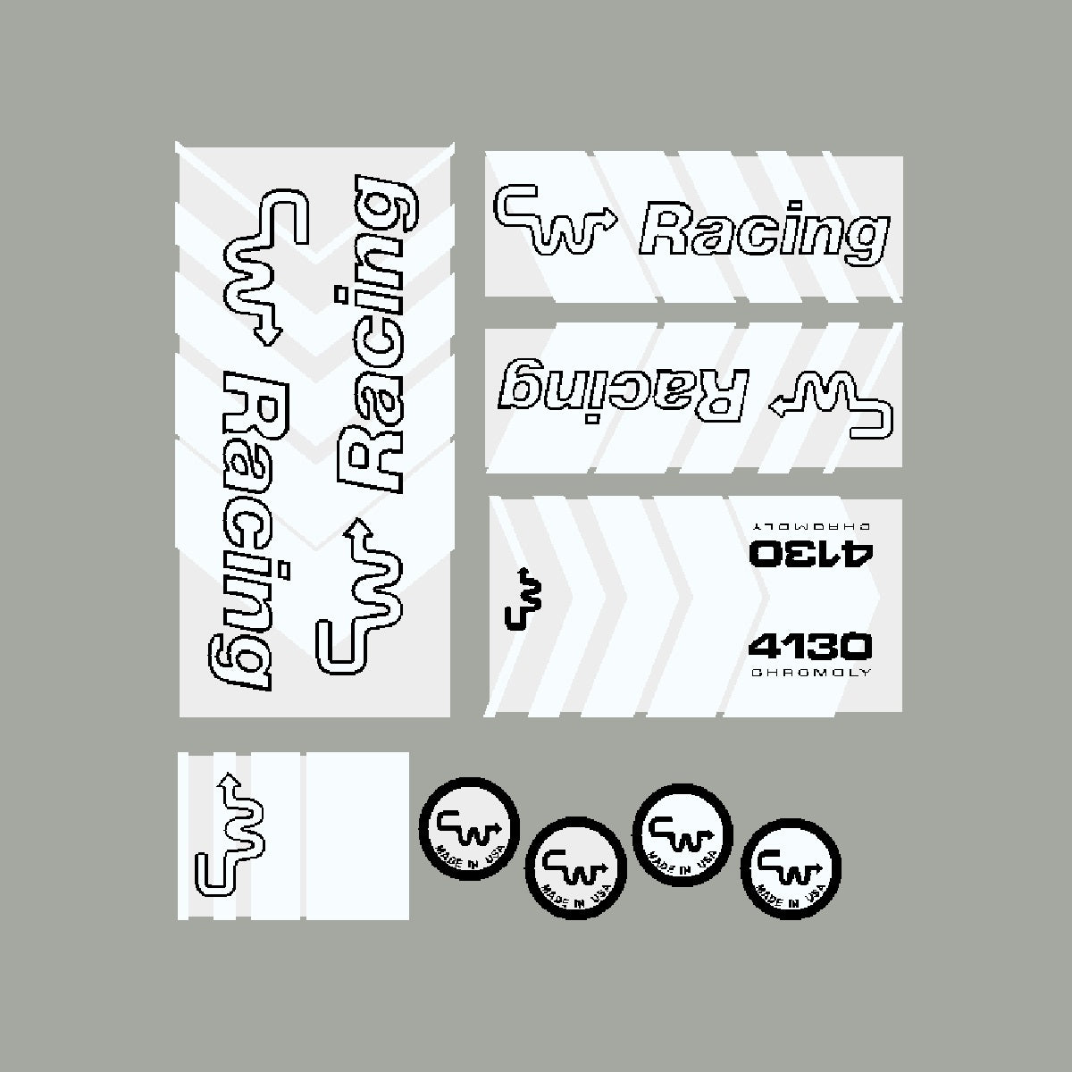 CW - Z1000 - White Decal set - on clear | BMX Products USA