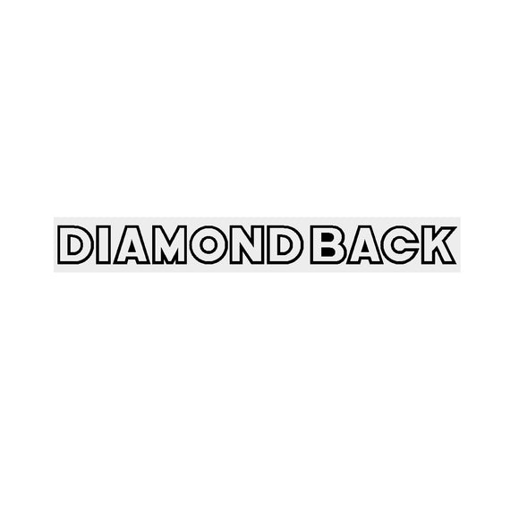 Diamond Back - Black - Horizontal - late font- Stem decal