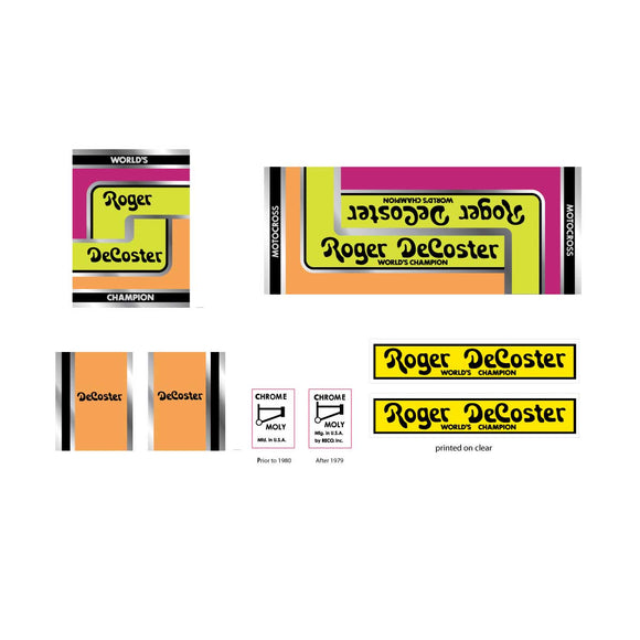 1976-82 Roger DeCoster Decal set