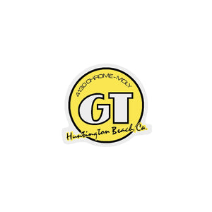 1986 GT BMX - head or seat tube decal  - Huntington Beach - yellow/black