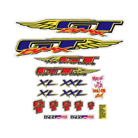 1994 GT BMX -  PRE Series XL & XXL - with Blue on Clear decal set