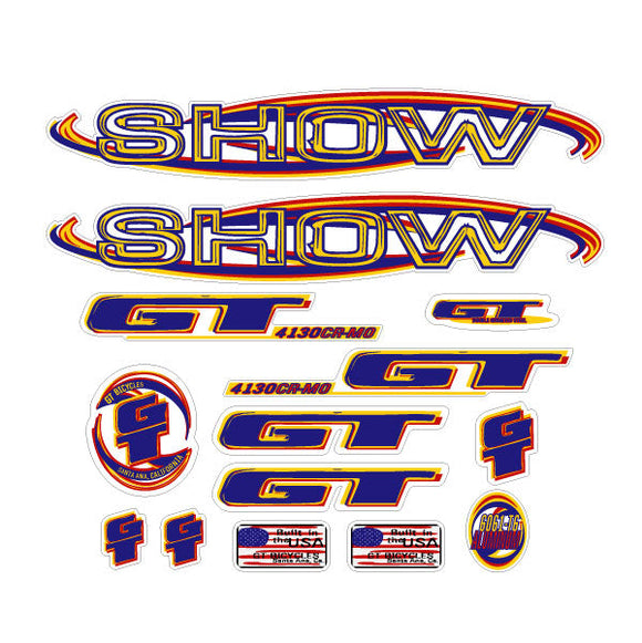 1999 GT BMX -  SHOW decal set - For Black frame