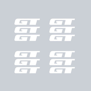 GT BMX - TRI SPOKE Mag wheel decals - WHITE