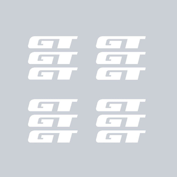 GT BMX - TRI SPOKE Mag wheel decals - WHITE
