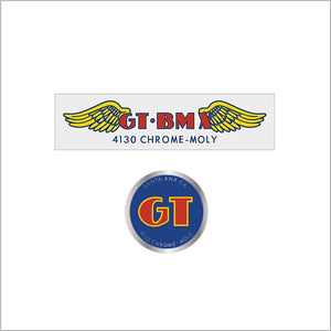 GT BMX "4130 CHROME-MOLY" handle bar set - clear