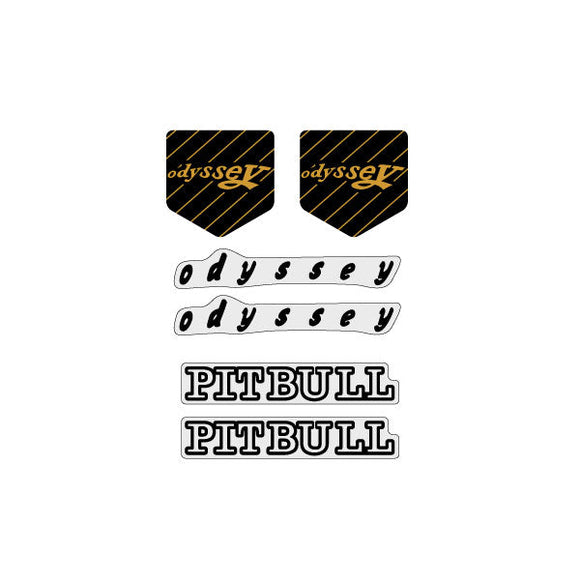 Odyssey - PITBULL brake decals in BLACK