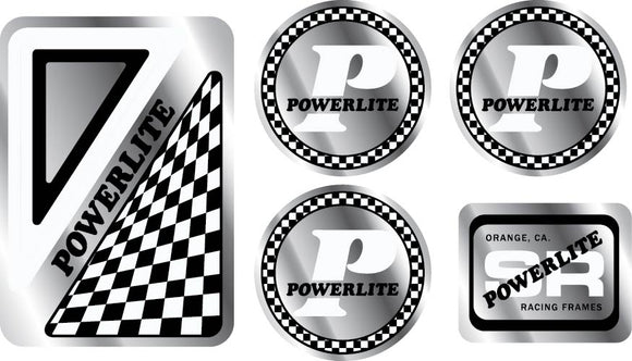 Powerlite - Early Chrome decal pack - white version