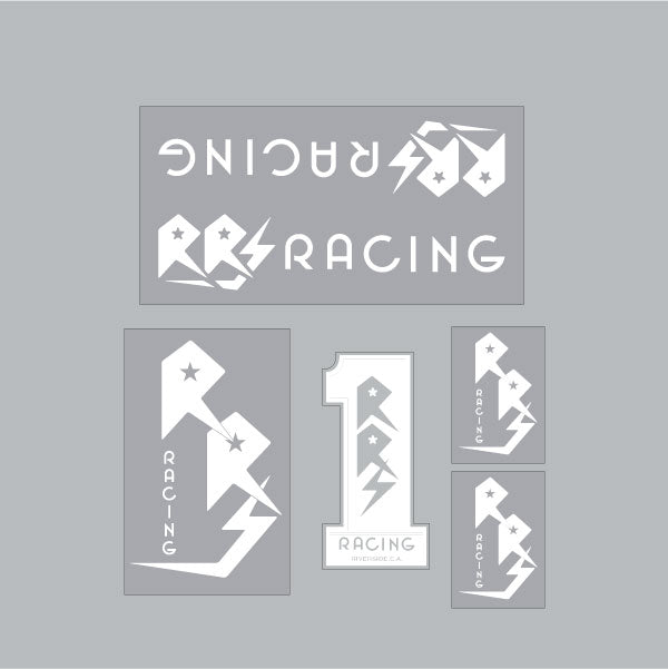 RRS - Gen1 - WHITE on clear decal set | BMX Products USA