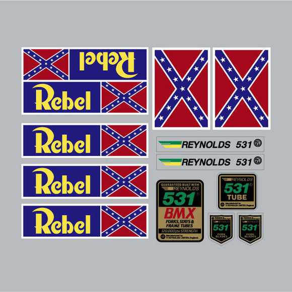 Rebel - Freestyle on white decal set