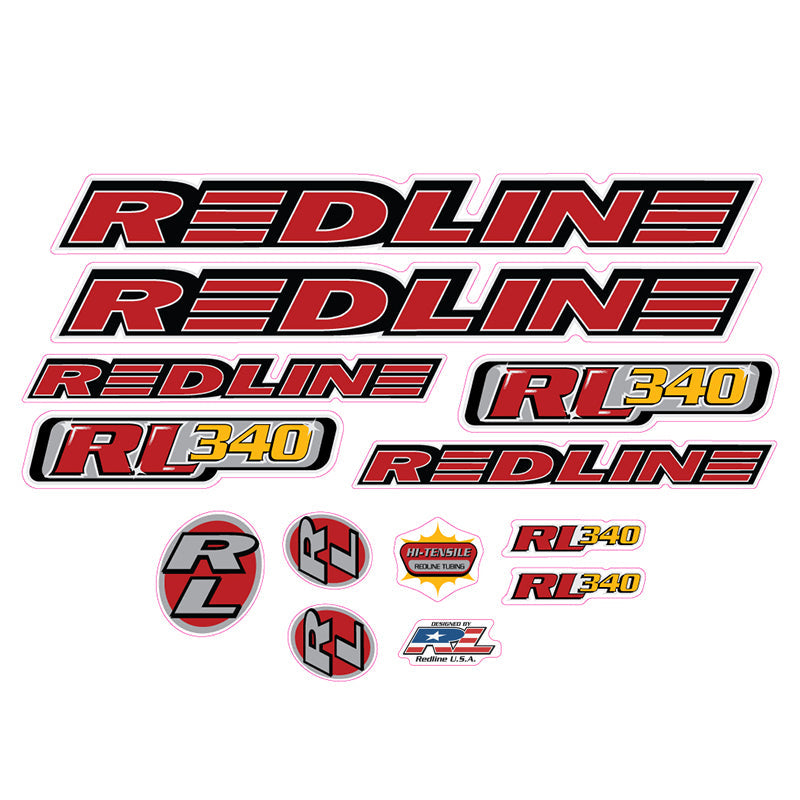 1996 Redline - RL340 for chrome frame - Decal set | BMX Products USA