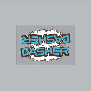 SE Racing - Basher CLOUD Downtube decal in baby blue with brown shadow
