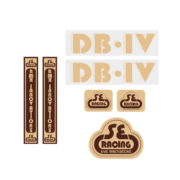 SE Racing - DB-IV decal set - tan/brown