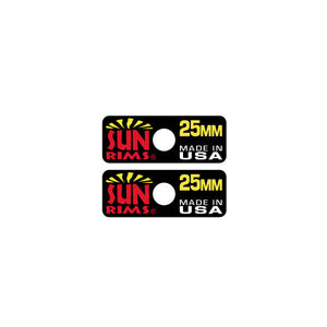 SUN - Rims 25mm - MADE IN USA decals