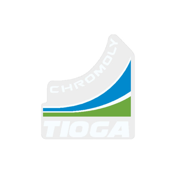 Tioga - Chromoly Freestyle post and bar decal - white text