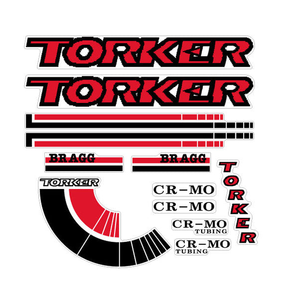 1988 Torker - Bragg Freestyle decal set for white frame