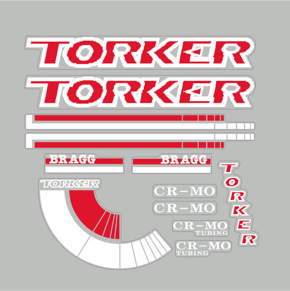 1988 Torker - Bragg Freestyle decal set for Black frame