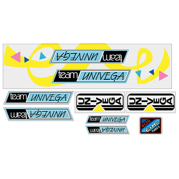 Univega - TEAM on clear - decal set