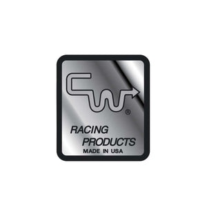 CW - head tube - decal - on chrome