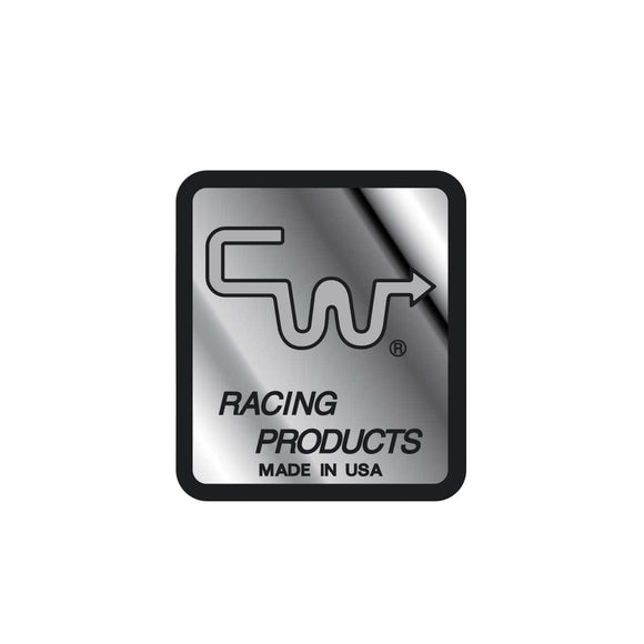 CW - head tube - decal - on chrome