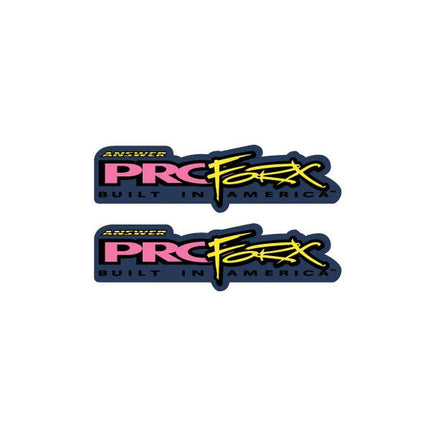 Answer - Pro Forx - Pink, Yellow & Navy Fade fork decal set  - Bmx Products AU
