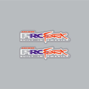 Answer - Pro Forx - Purple, White & Red Orange fork decal set  - Bmx Products AU