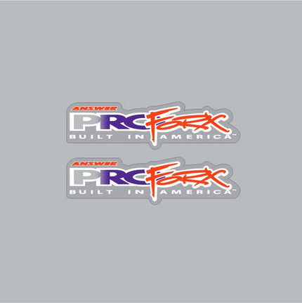 Answer - Pro Forx - Purple, White & Red Orange fork decal set  - Bmx Products AU