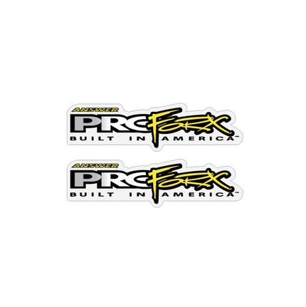 Answer - Pro Forx - Silver, White & Yellow fork decal set  - Bmx Products AU