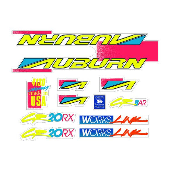 1992 Auburn - CR-20S decal set for Black frame | BMX Products USA