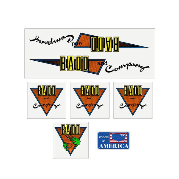 Badd & Company - BMX decal set - Printed on clear