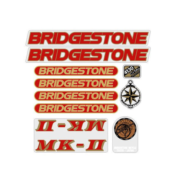 Bridgestone - MKII RED decal set