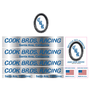 Cook Bros. BLUE decal set