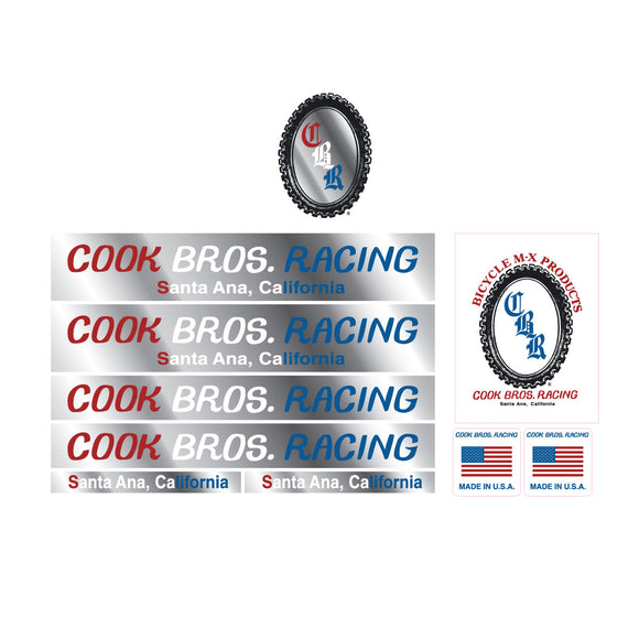 Cook Bros. RED, WHITE and BLUE decal set