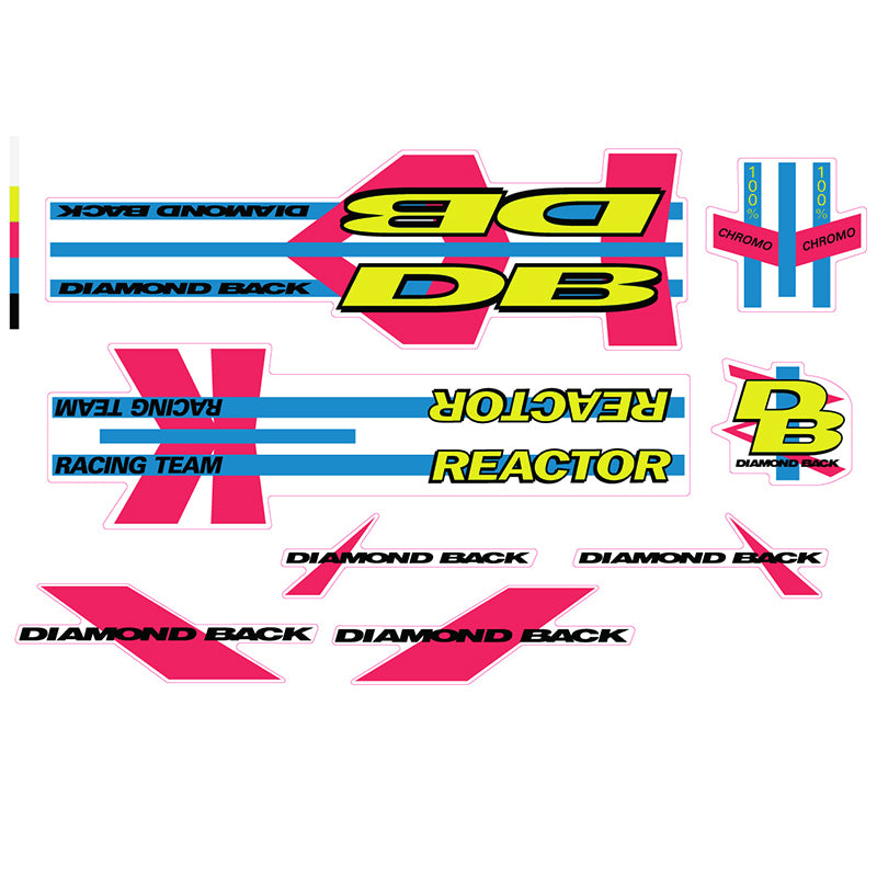 1991 Diamond Back - Reactor for Chrome frame decal set | BMX Products USA
