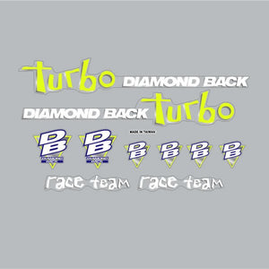Diamond Back - 1993 Turbo decal set in Fluro Yellow
