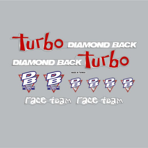 Diamond Back - 1993 Turbo decal set in Red