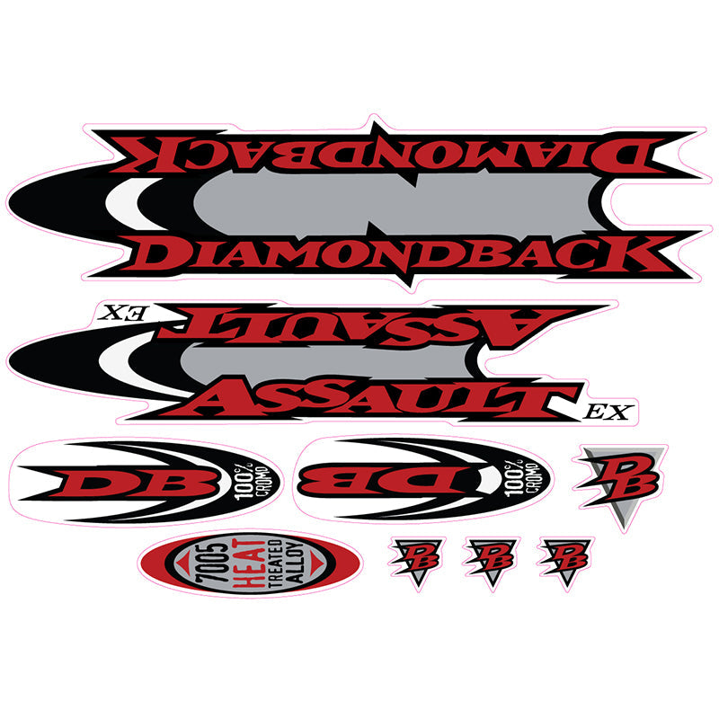 1998 Diamond Back - Assault EX decal set - for white frame | BMX