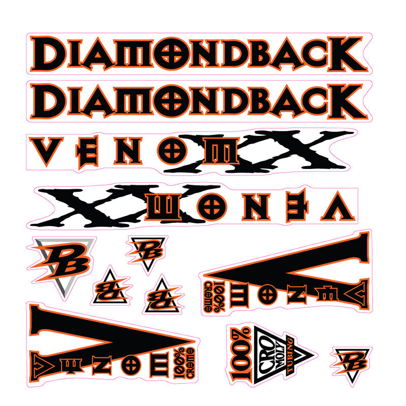 1998 Diamond Back - Venom XX for chrome frame decal set | BMX