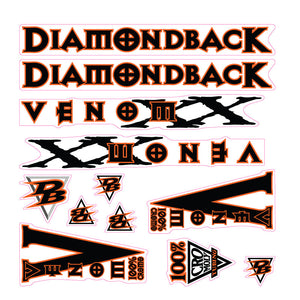 1998 Diamond Back -  Venom XX for chrome frame decal set