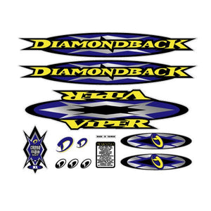 Diamond Back - 1999 Viper for Chrome frame decal set